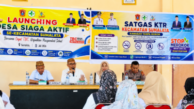 Irwan A. Usman Luncurkan Desa Siaga Aktif TBC dan Kukuhkan Satgas KTR di Sumalata